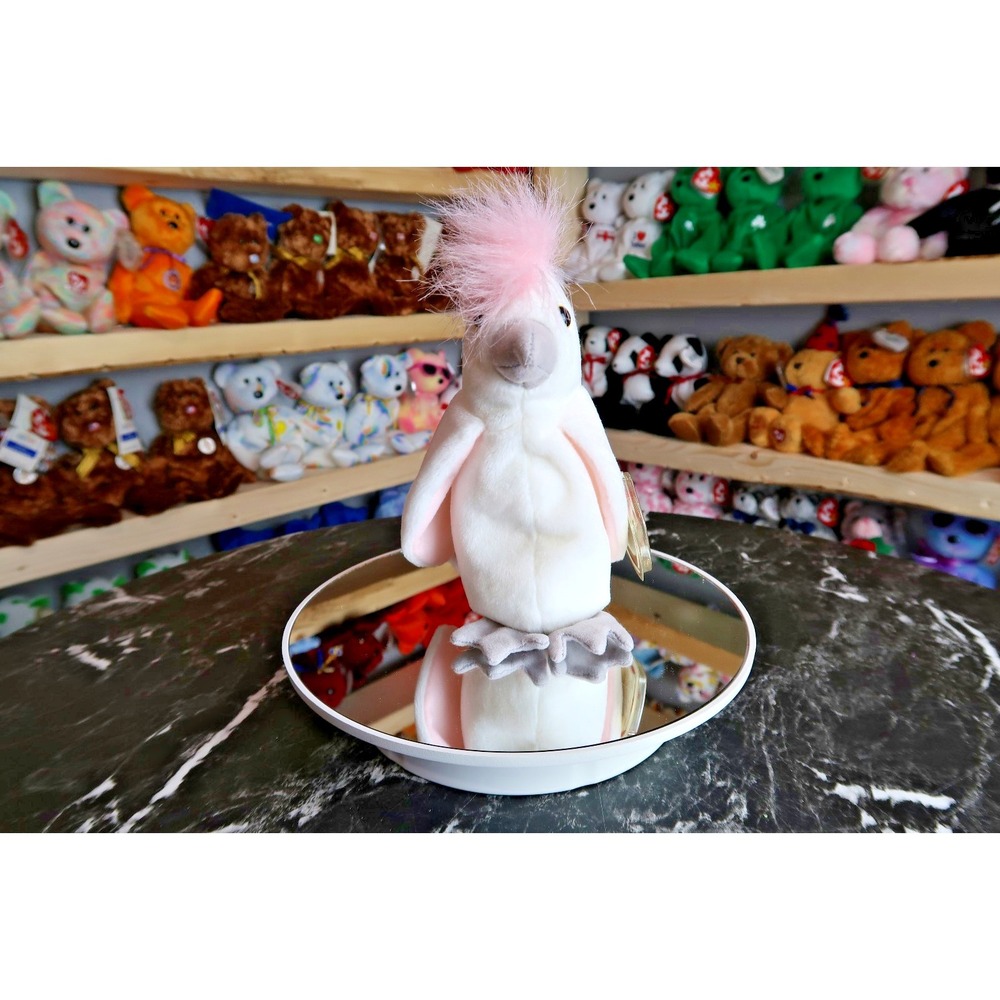 TY Beanie Baby - Kuku the Cockatoo Bird | MWMT | Vintage | Rare